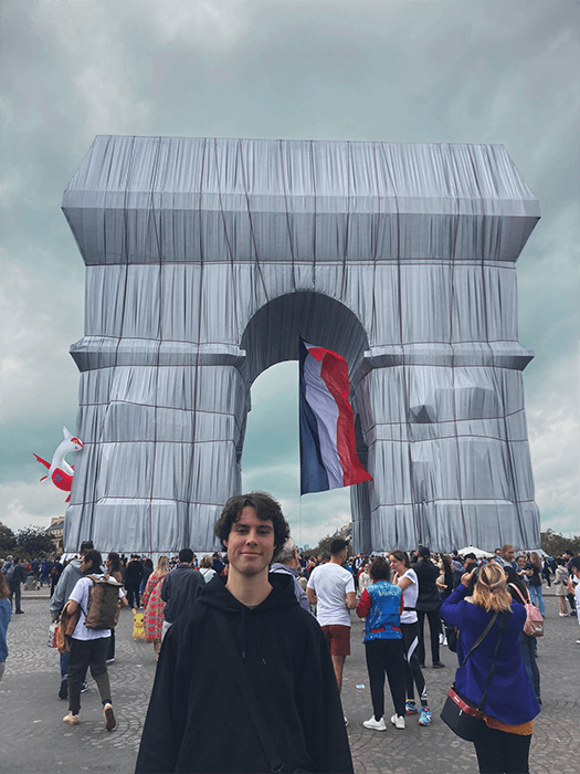 Picture of me in front of the Arc the Triomphe
